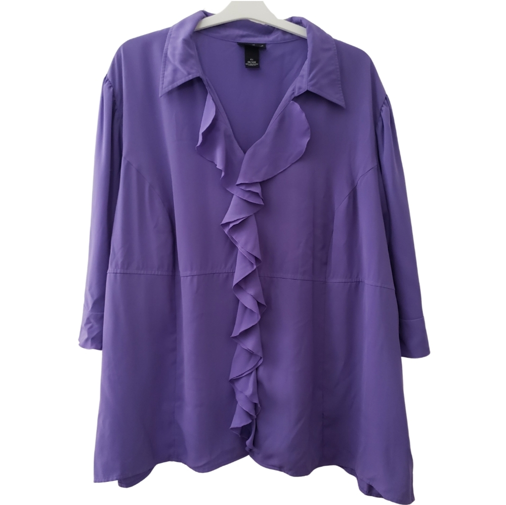 Women's Purple Ruffle Top